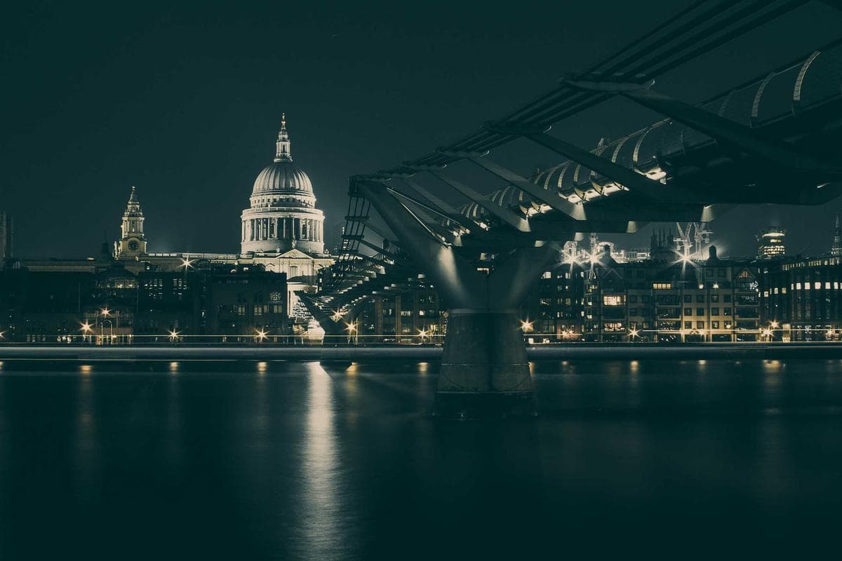 City skyline at night